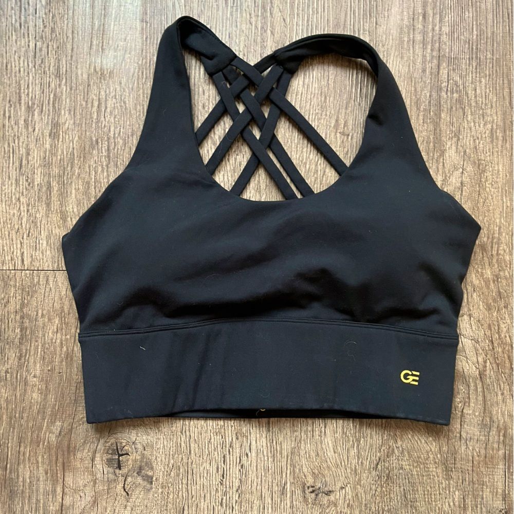Gold Elite Black Sports Bra - S